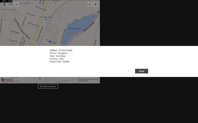Output screen with a message